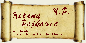 Milena Pejković vizit kartica